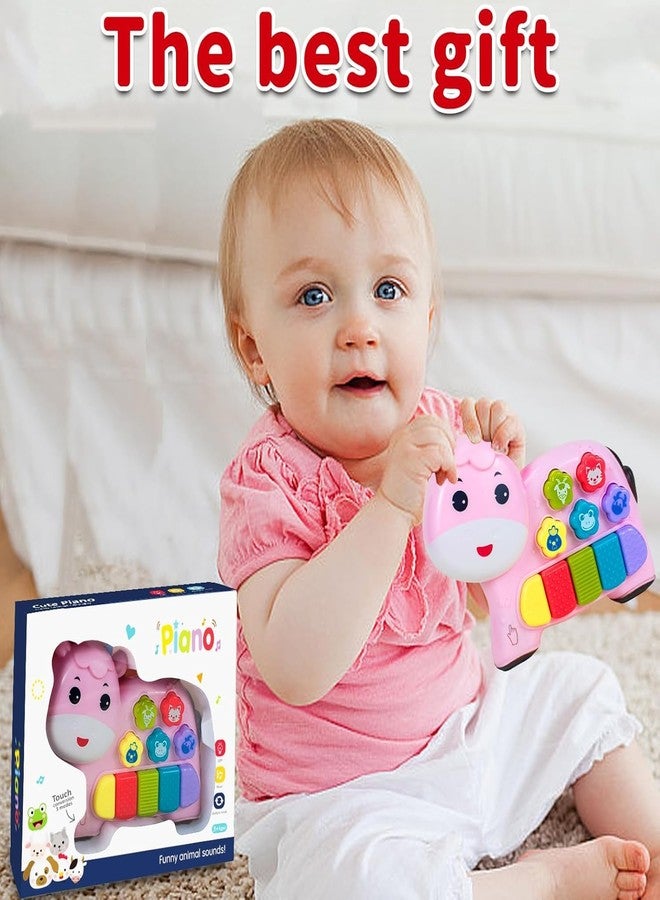Amitasha Musical Piano for Babies - Animal Voice Sound Toy Piano with Colorful Keys, Animal Shape Activity Toy for Kids with Light & Sound, Early Learning Toys for Toddlers (Random Color) - Image 5